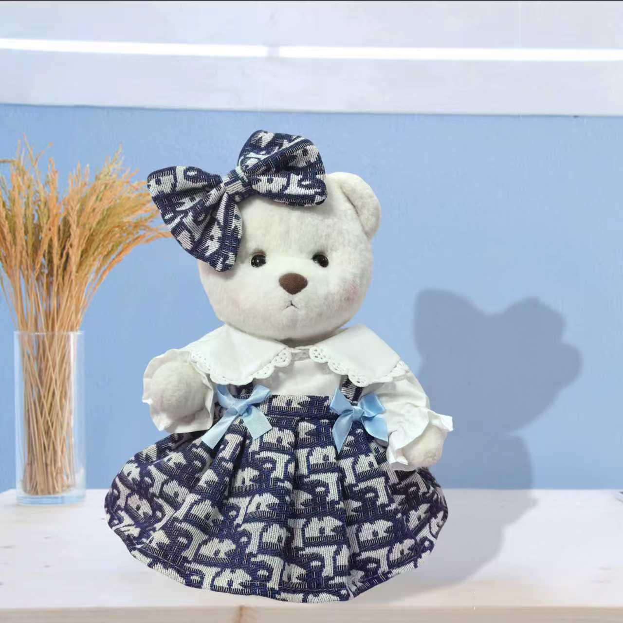 Saia LL azul royal / Fantasia de Lena Bear 30CM (apenas fantasia vendida