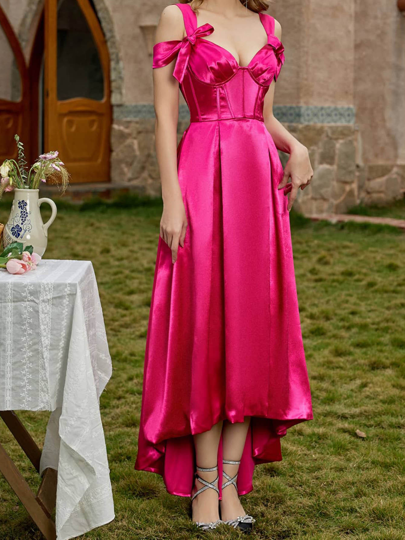 Comercio exterior de Europa y América nueva ropa de mujer verano Amazon sexy vestido de novia vestido de noche francés vestido de dama de honor image 5