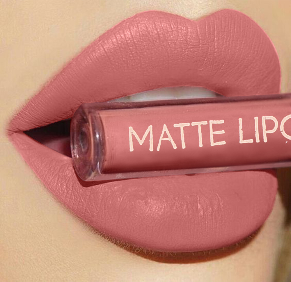 6-piece red matte lipstick set, liquid lipstick, waterproof, non-stick cup, lip gloss, velvet lip gloss, cross-border Item Picture