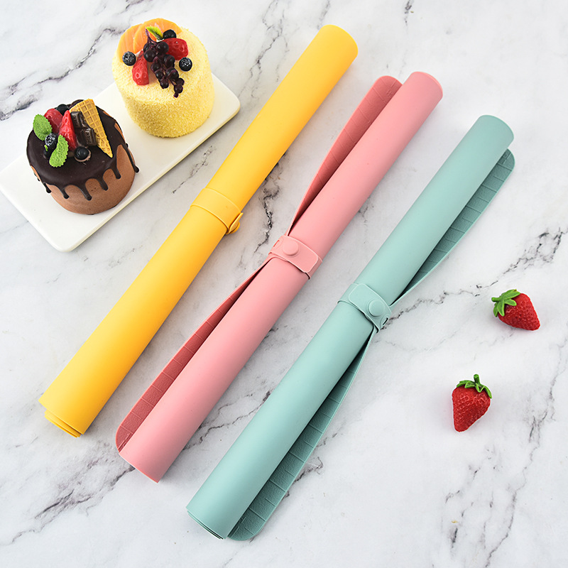 Fábrica al por mayor almohadilla de amasado de silicona grado alimenticio antiadherente 40*60 Rolling PAD con escala de hornear puede almacenar polvo de frotamiento