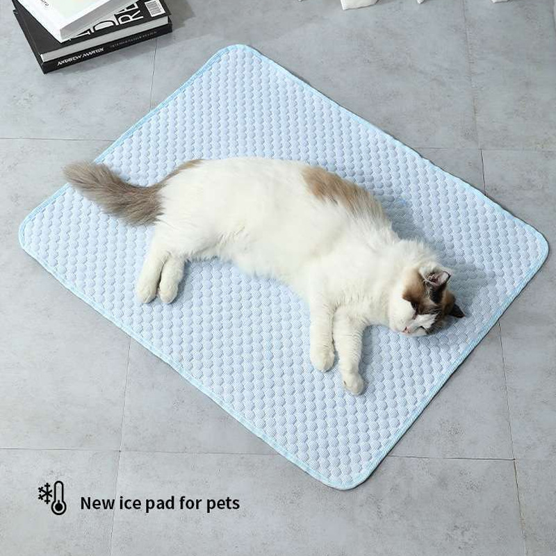 New Pet Mat, Dog Cooling Silk Cooling Mat, Summer Heat Reduction Dog Bed Cat Bed Ice Bean Pet Mat