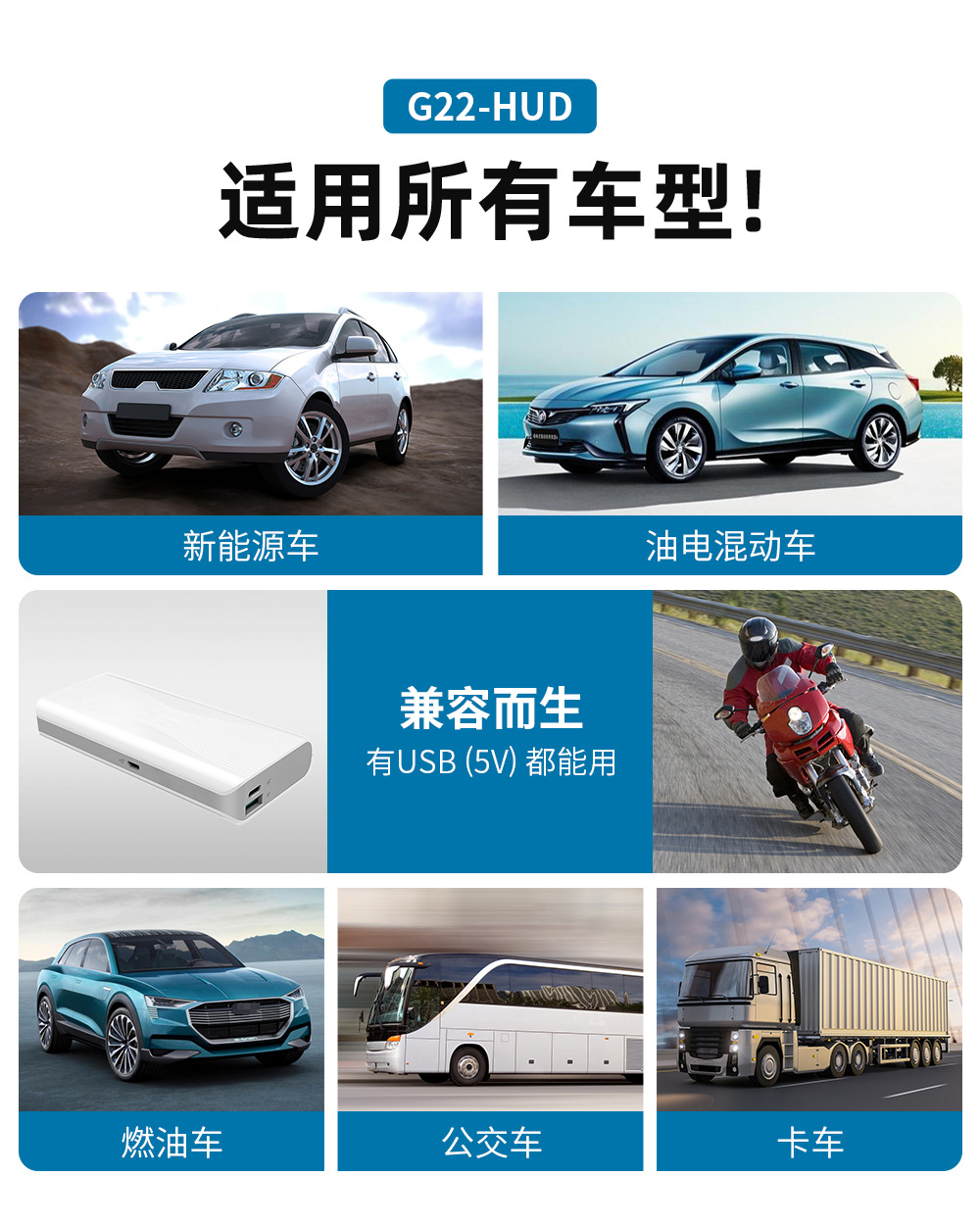 Car Hud Head-Up Display Car Gps Universal Driving Computer High-Definition Lcd Instrument New Spot G22