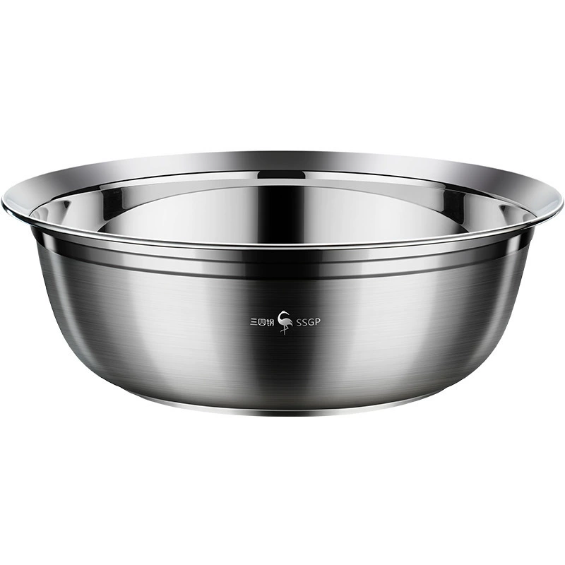 Санси Сталь® Сомель Dinner Basin Домашняя кухня Подогреваемая противопригарная миска для овощей миска для супа из толстого 316 нержавеющей стали 316 Stainless Steel Soup Basin [500]