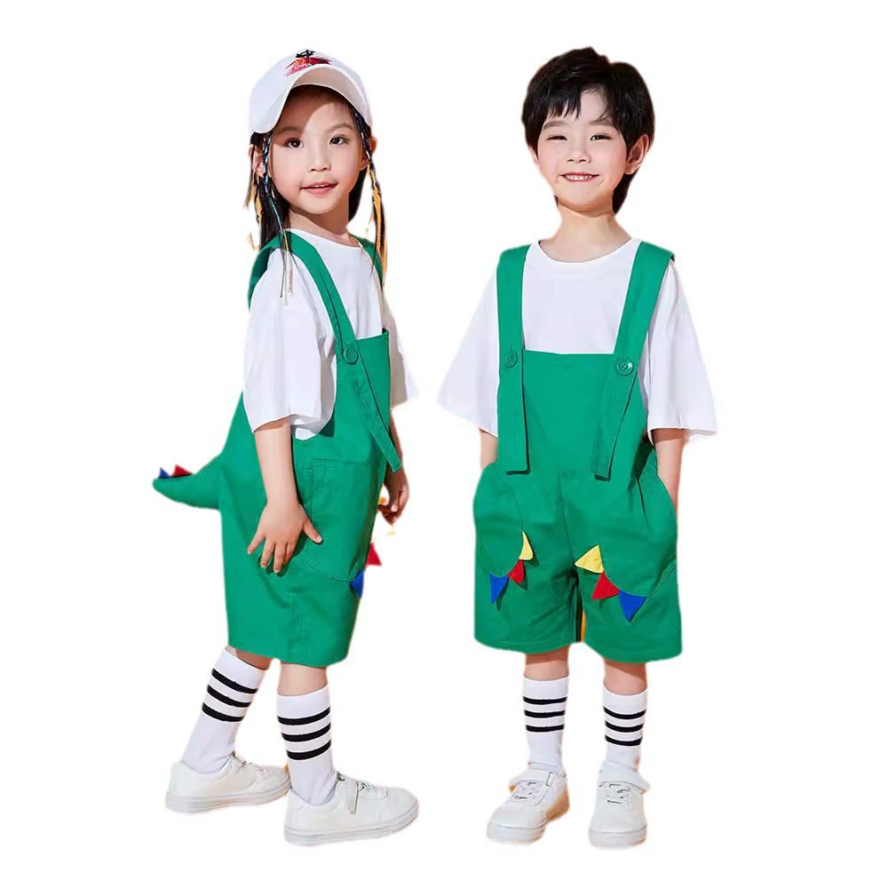 Детский костюм для раннего возраста, милый летний комбинезон для учеников начальной школы.