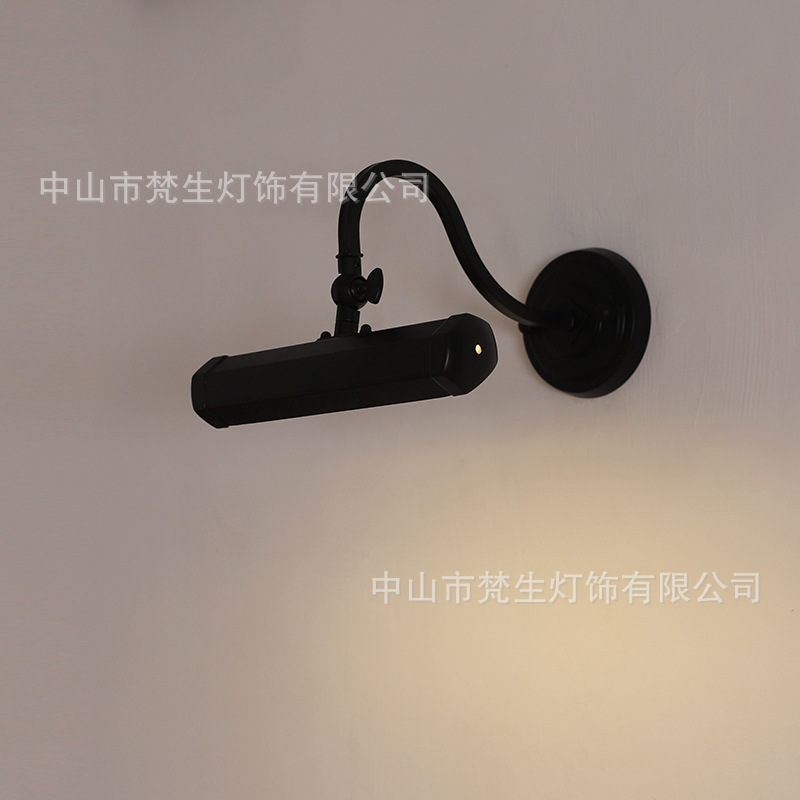 미국 복고풍 산업 스타일 거울 헤드 라이트 레스토랑 숍 사진 갤러리 멀리 카페 홈 벽화 벽 램프