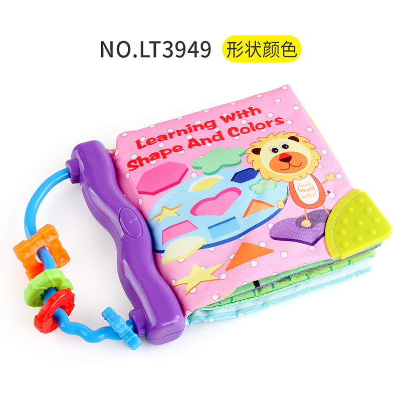 Transfronterizo Nuevo libro de tela lavable Libro de tela para bebés Libro de palma para bebés Rompecabezas de educación temprana con papel de timbre Libro de tela grande
