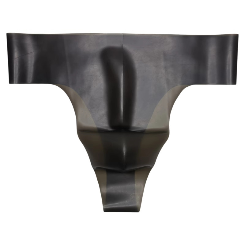 Men's T-Pants Rubber Seamless Splicing Concave and Convex One-Piece Latex Pouch Underwear Red, Yellow, Green, Pink and Transparent Men's T-Pants Rubber Seamless Splicing Concave and Convex One-Piece Latex Pouch Underwear Red, Yellow, Green, Pink and Transparent