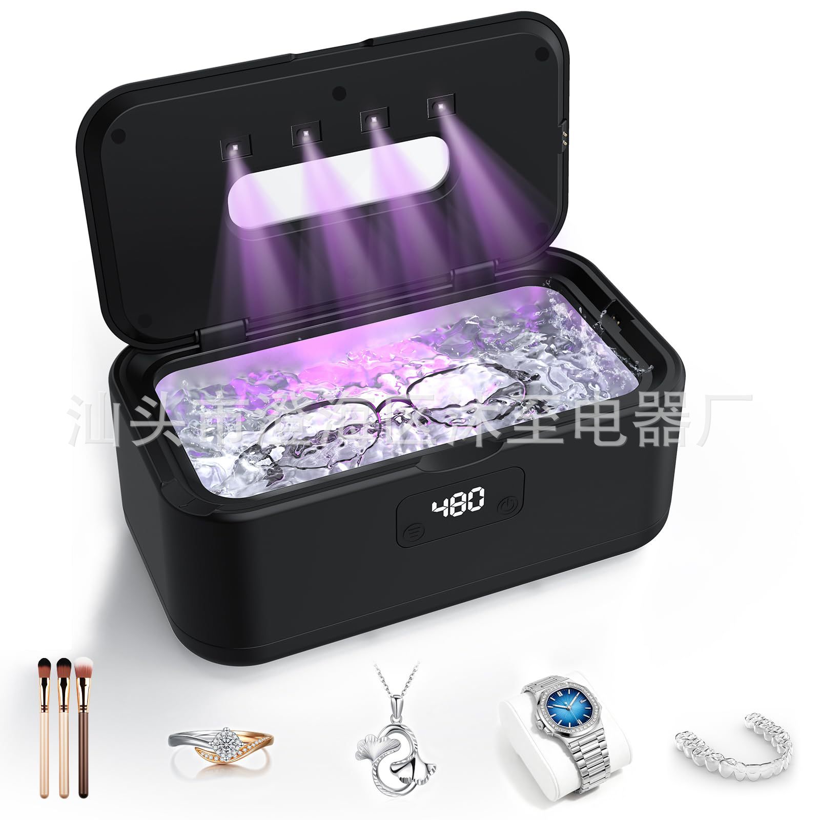 Cross-Border New Product Ultrasonic Cleaning Machine for Washing Glasses, Dentures, Jewelry, Household Small Portable Cleaning Machine