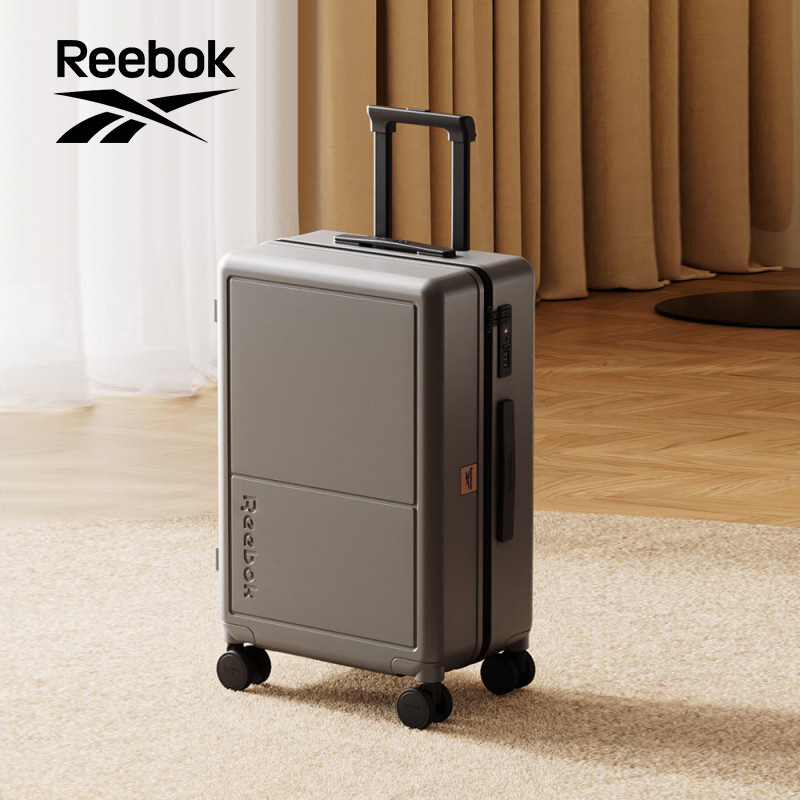 Reebok luggage case 20 inch boarding case pure PC anti-fall trolley case portable suitcase password luggage case