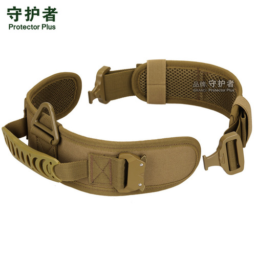 Z527 tactical dog collar double iron buckle nylon dog collar pet outdoor dog leash training tactical dog leash