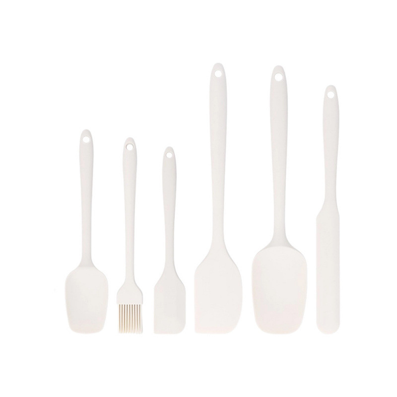 一体式硅胶刮刀6件套烘焙套装耐高温蛋糕抹刀奶油刀油刷Spatula|undefined