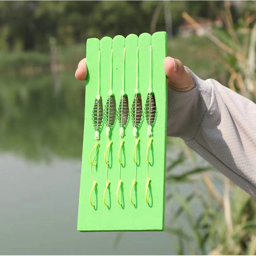 Wholesale hand rod silver carp and bighead carp spring double hook fishing set spring hook line set silver carp hook silver carp finished sub-line double hook