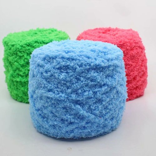 3 pcs coral fleece yarn towels half fleece yarn ball fluffy yarn hand-knitted DIY knitting needles scarf yarn wholesale