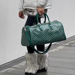 Goyard戈雅男女大容量旅行袋Y字老花旅行包手提包单肩斜挎行李包