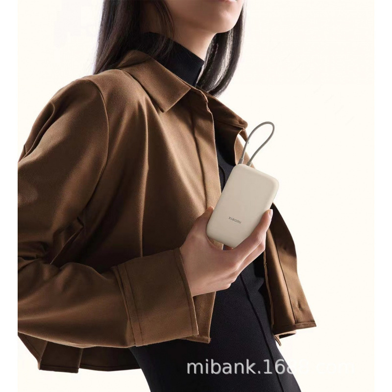 ホットセール Mijia 内蔵コードパワーバンク 10000mAh ポケットバージョン 10000mAh 内蔵電源コード|undefined