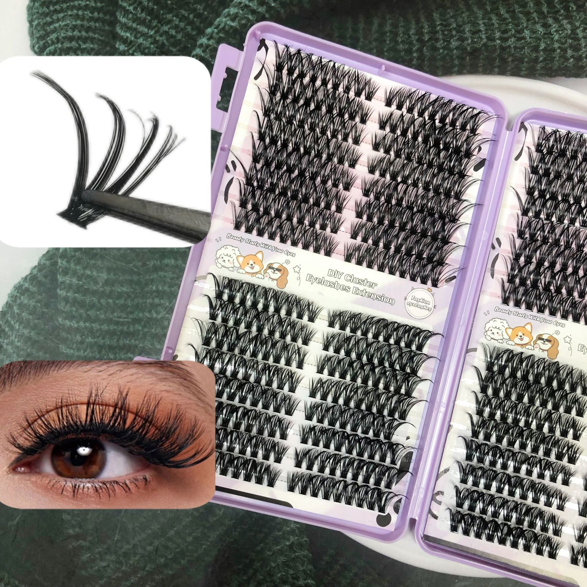 32 rows of dense DlY lashes 094