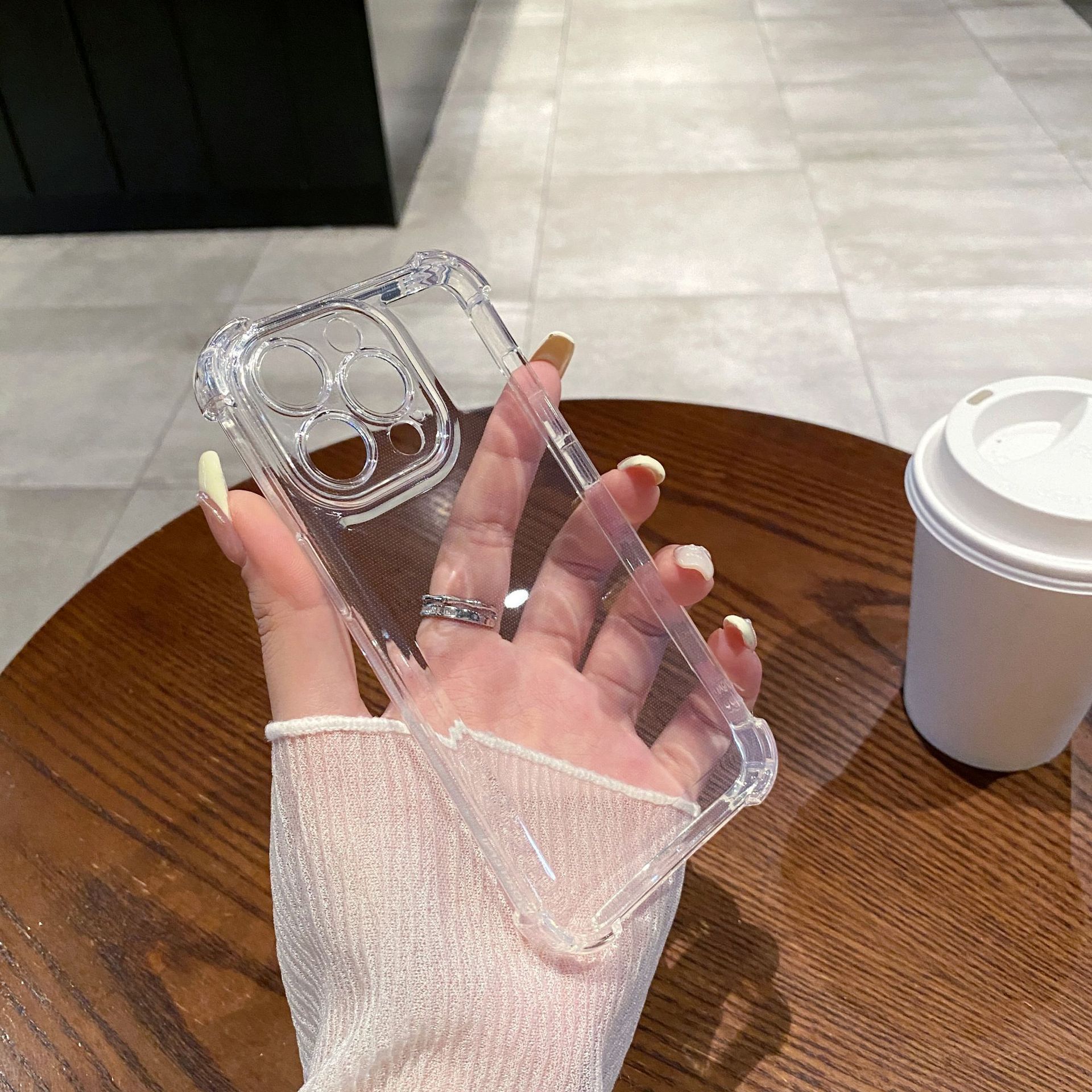 Space shell four corners anti-fall-transparent-no printing