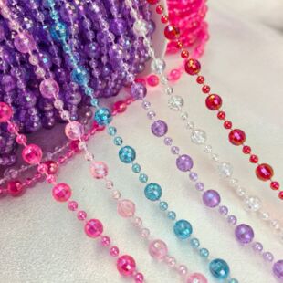 acrylic transparent 8mm earth bead chain diy magic color chain positioning beads handmade colorful necklace beads curtain curtain curtain