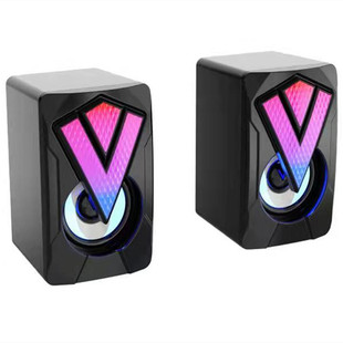 Computer Speaker K2039 Colorful Light Effect RGB Speaker Computer Audio Multimedia usb Subwoofer Goods