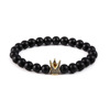 Zirconium, black agate elastic universal beaded bracelet suitable for men and women, suitable for import