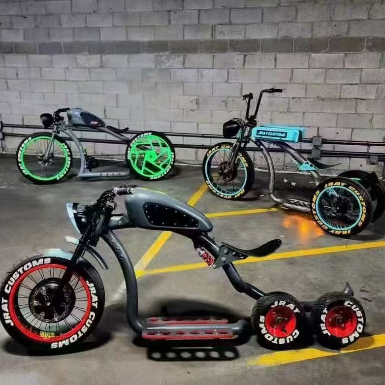 Electric retro Harley handmade DIY bicycles come standard with a full range of energy recovery systems and can be customized as needed
