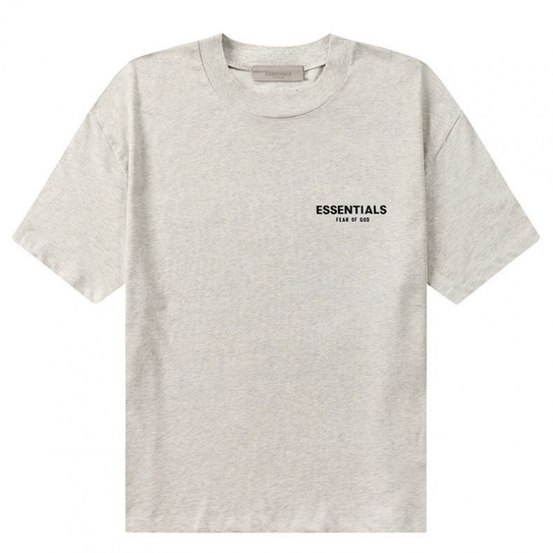 寧波オリジナルファーストハンドFOG複線ESSレターフロックプリント男女カップルルーズTシャツハイストリートOS半袖|undefined