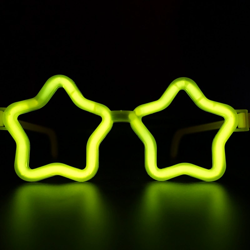 Флуоресцентные очки, светящиеся очки для вечеринок, светящиеся в темноте очки, очки в форме пентаграммы, светящиеся очки-пентаграммы своими руками