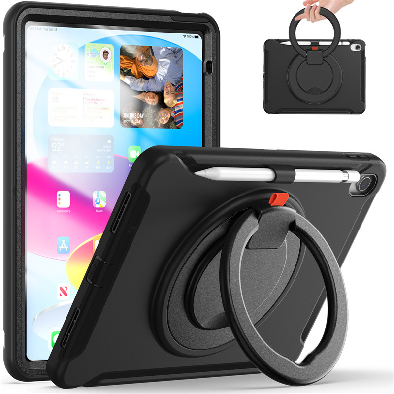 For iPad 10 generation 2022 anti-fall TPU tablet case bracelet portable rotating bracket iPad10.9 protective case