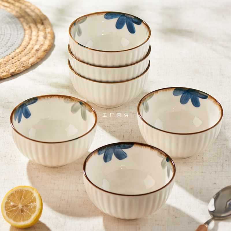 日式陶瓷米饭碗家用新款吃饭碗好看的英寸小碗餐具碗碟套装