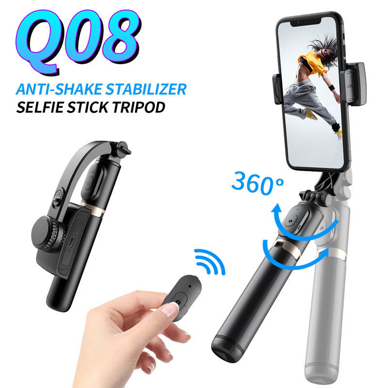 Q08 single-axis stabilizer anti-shake handheld PTZ short video Vlog shooting stabilizer tripod selfie stick