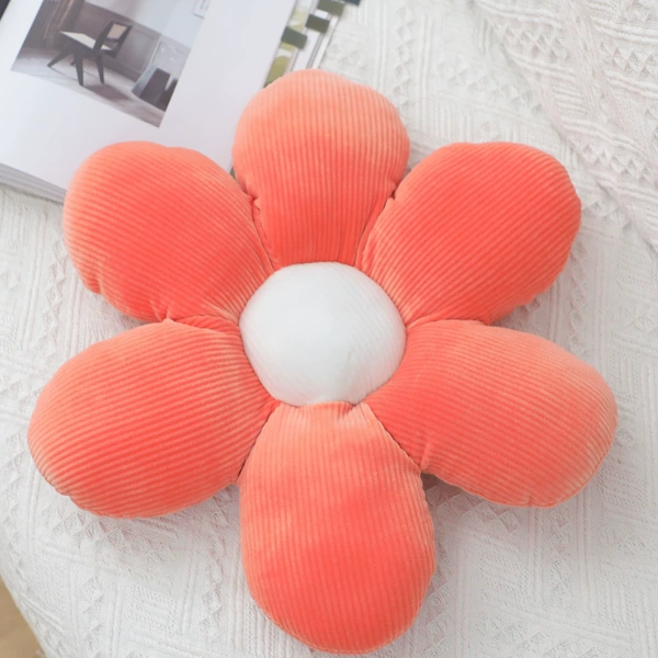 Six-petal white-core red flowers 45*45