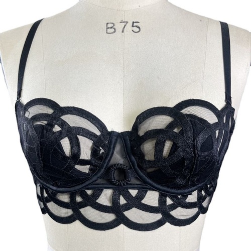 [Fishbone Underwear] French underwear for women with big breasts, ultra-thin cup, sexy and beautiful back bra set BRA