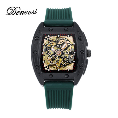 Danforth cross-border foreign trade barrel type silicone hollow waterproof mechanical watch men's watch women's mechanical watch manufacturer