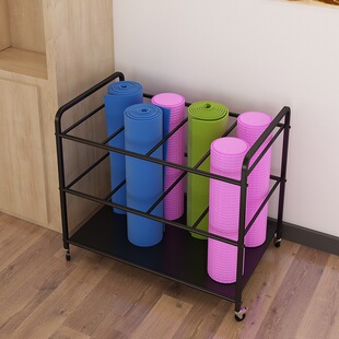Yoga Mat Storage Large-Capacity Shelf Home Storage Rack Multi-Layer Yoga Studio Gym Floor-Standing Mobile Storage Rack