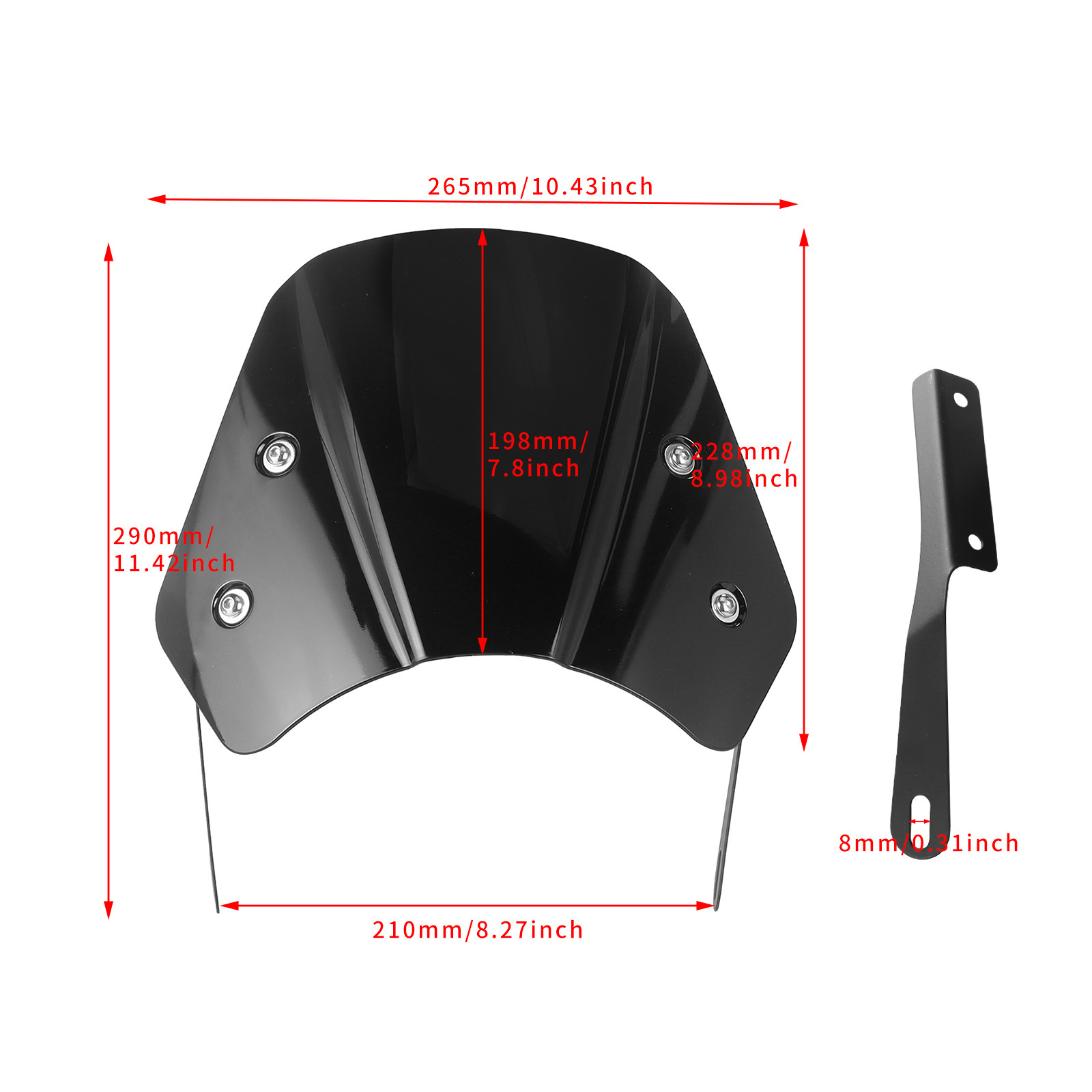 Motorcycle Retro Modification 5-7inch Universal Headlight Headlight Retro Windshield Windproof Wind Deflector