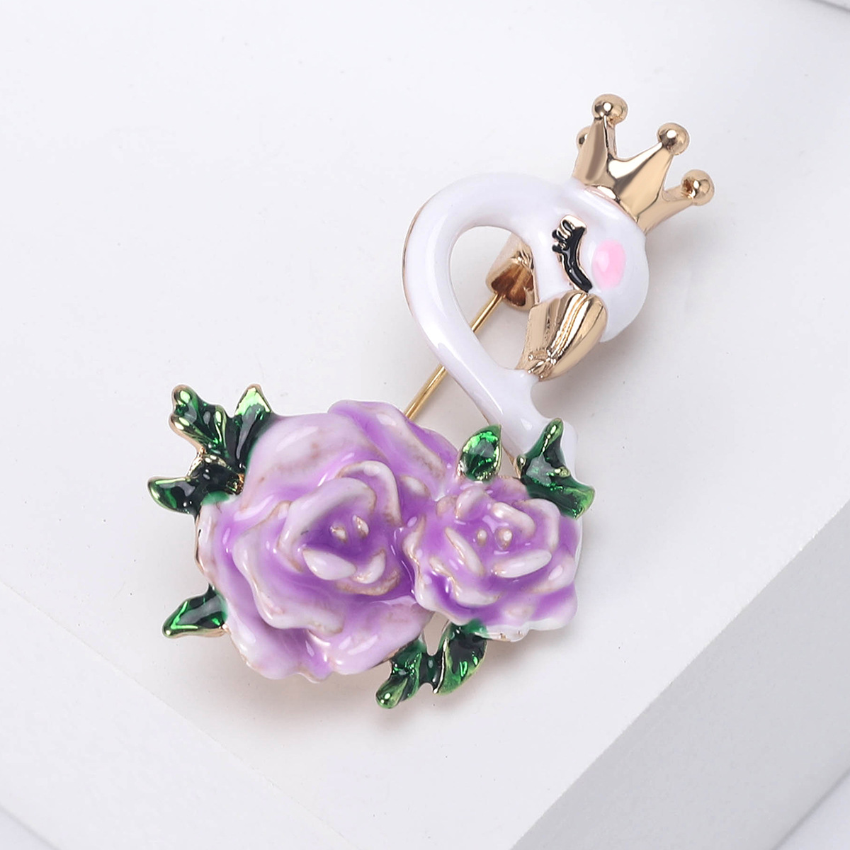 Women's Gender Elegant Cute Pin Swan Alloy Enamel Women's Brooches