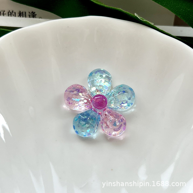 夏のホットセール透明な花 DIY ジュエリー装飾アクセサリー靴や衣類の装飾手作り材料アクセサリー花|undefined