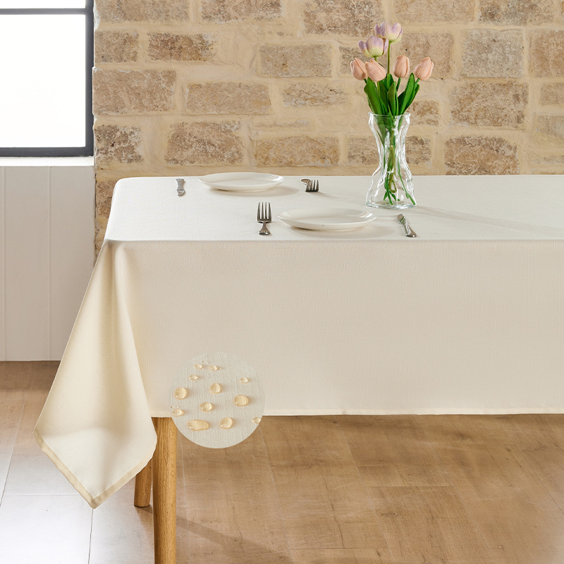 Imitación de lino impermeable-beige