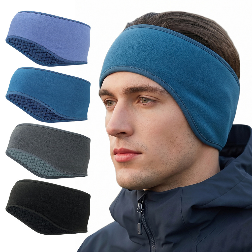 Guanyu double-sided warm ear-protecting headband for winter running, skiing, cycling, windproof earmuffs, fleece-lined sports headband wholesale