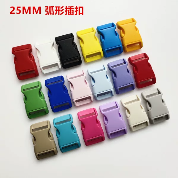 Hualian Kam 25mm Curved Colorful Plastic Buckle Shoulder Bag Buckle Safety Buckle Water Kettle Button Pet Collar