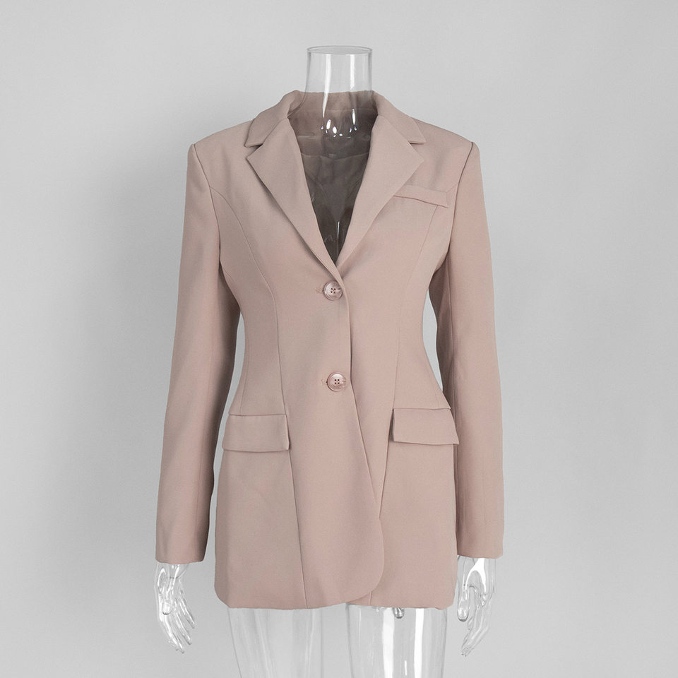 Áo vest nữ cổ chữ V dáng ôm eo tôn dáng, tay dài, phong cách công sở — Màu trắng, Màu đen, Màu đỏ rượu, màu nâu nhạt chi tiết 12