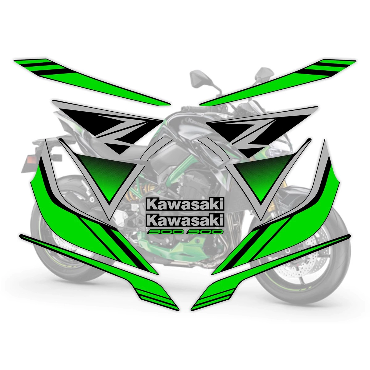 Kawasaki, водонепроницаемая наклейка, светоотражающие наклейки, 2022 год, защита автомобиля