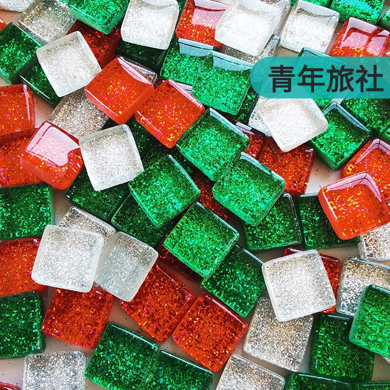 混合モザイク diy 手作りフリーストーンクリエイティブ生産材料カラークリスタルガラスルース粒子装飾自己粘着|undefined