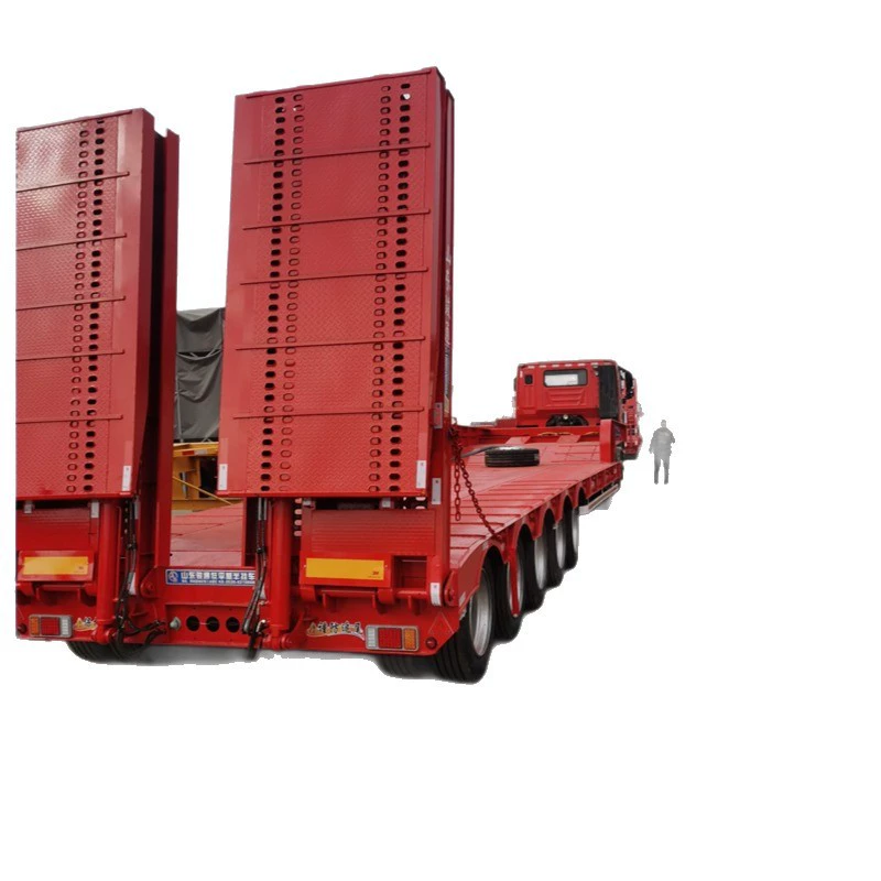 Экспорт низкорамных полуприцепов для транспортировки инженерной техники, различных типов полуприцепов