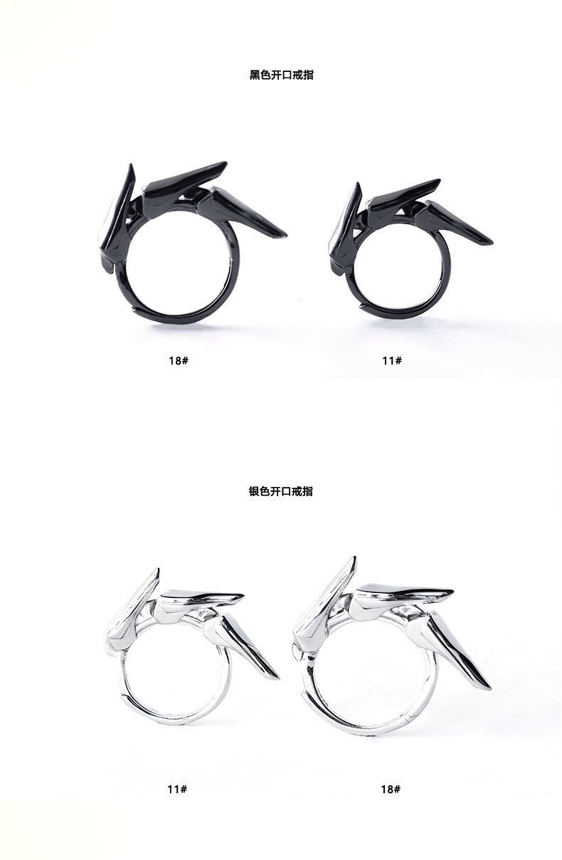 fashion personality niche plated s925 silver open ring men and women