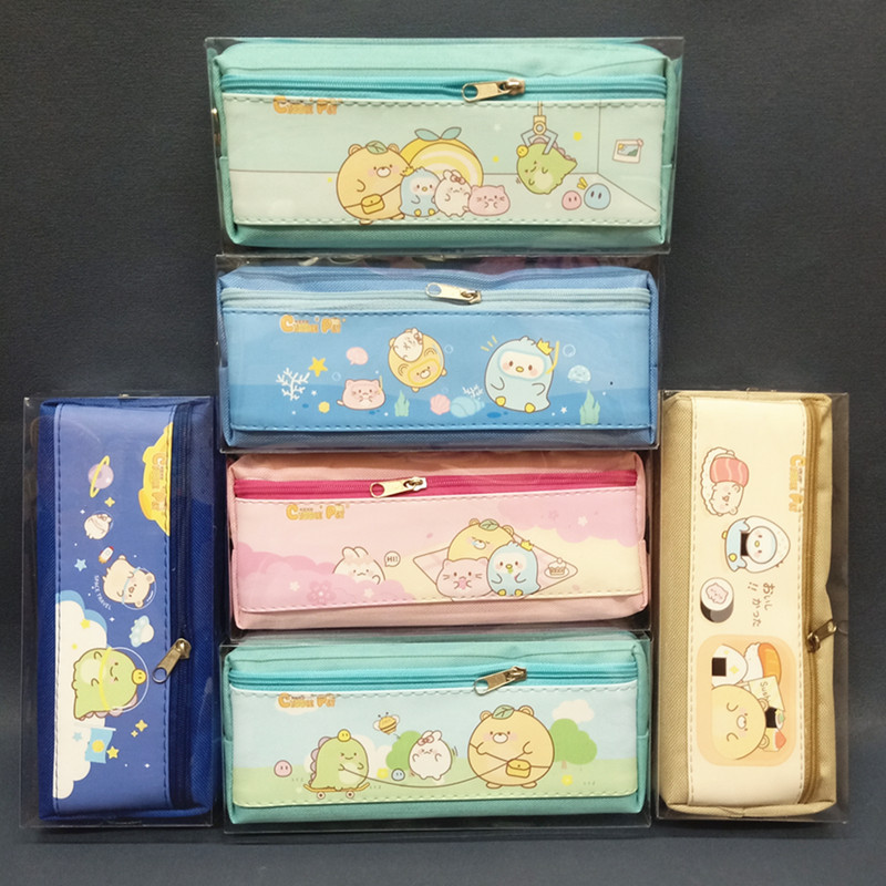 Children's double-layer cartoon pencil case