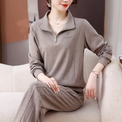 休闲运动服套装女士春秋2025新款时尚洋气减龄妈妈秋装卫衣两件套