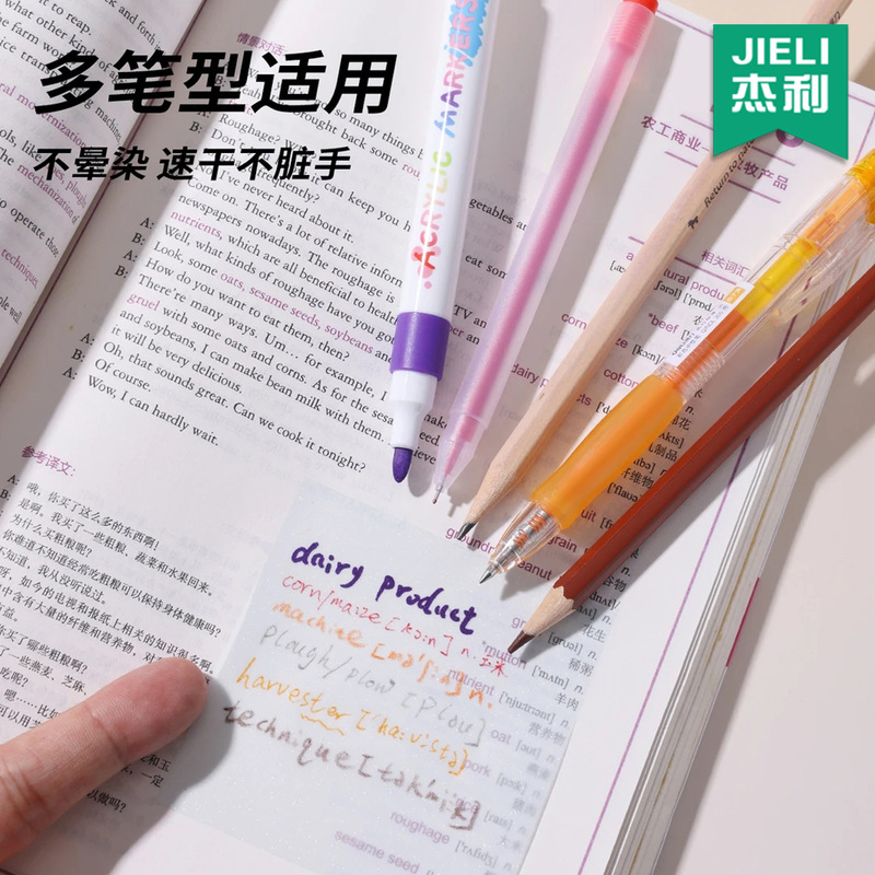 【透明抽纸便利贴】创意抽拉n次贴学生办公备忘标记留言贴抽纸式|undefined
