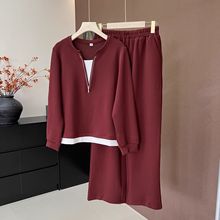 妈妈装新款秋季休闲气质卫衣上下套装气质运动服中老年女士两件套