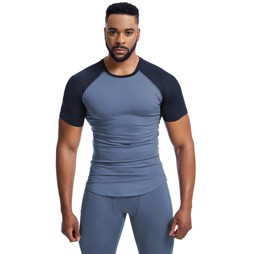 Summer Amazon fitness clothing for men high elasticity and quick drying PRO tights sweaty basketball training running sportswear